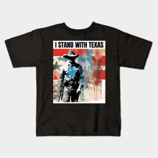 I stand with texas Kids T-Shirt